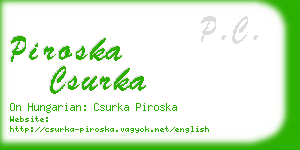 piroska csurka business card